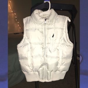 White puffy vest